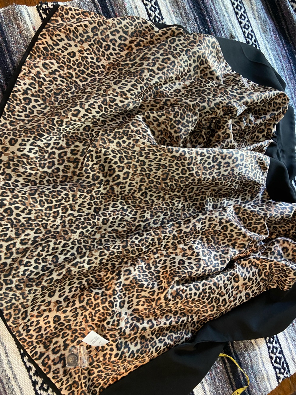 NWOT Black 3XL Single-Button Women's Blazer Jacket Leopard Print Lining - Picture 13 of 13